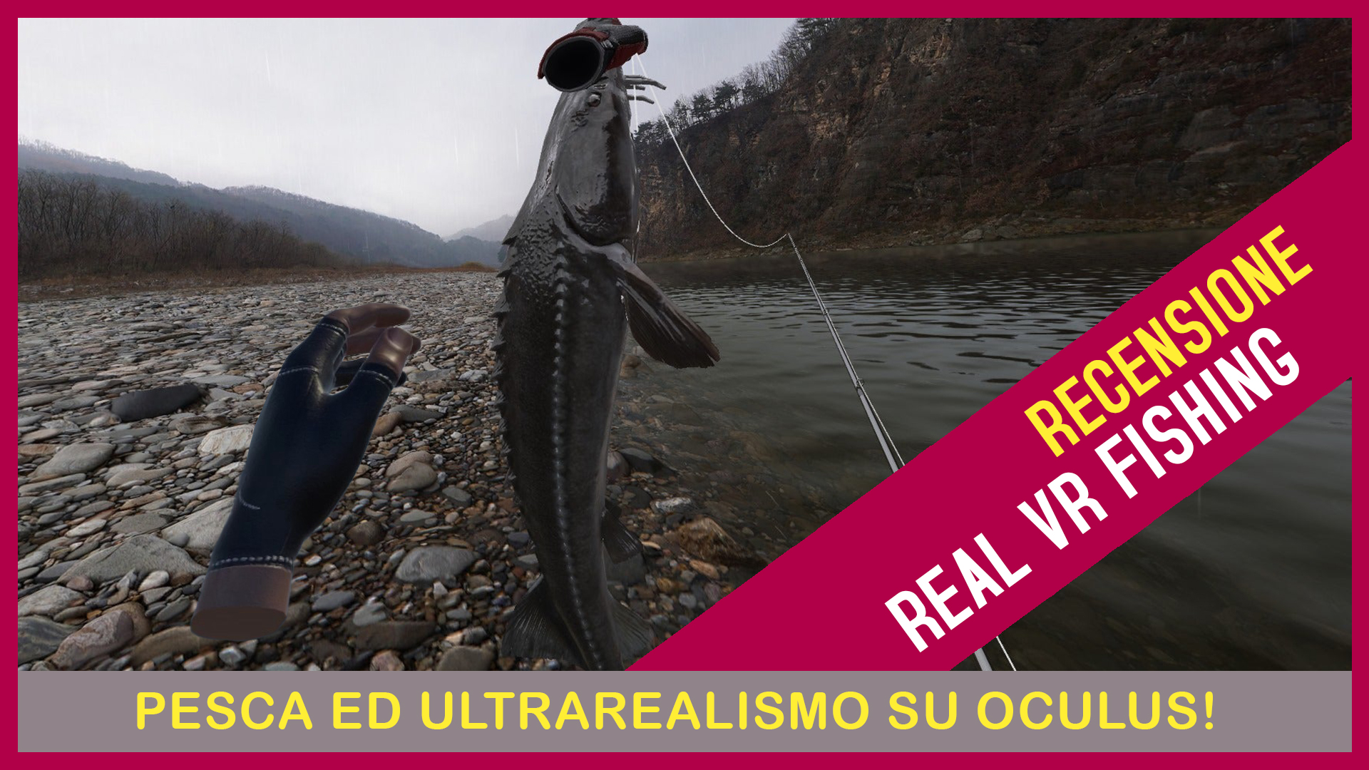 Realtà Virtuale reale sensazione pesca gioco auricolare Bluetooth VR giocare dal tuo telefono 