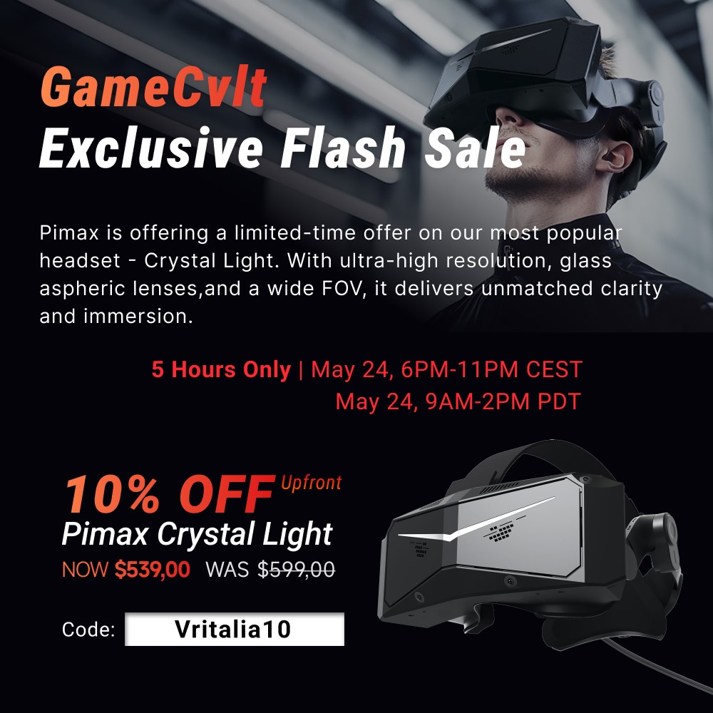 Offerta Esclusiva: 10% di Sconto sul Pimax Crystal Light – Solo il 24 Maggio!